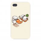 "Summer Sushi" Sushi Sunbathing on Beach - FITS iPhone 4 4s Plastic Snap On Case