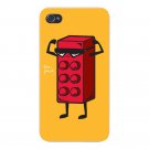 "Six Pack" Children's Toy Block Flexing - FITS iPhone 4 4s Plastic Snap On Case