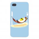 "Good Morning" Egg Sunny Side Up Relax - FITS iPhone 4 4s Plastic Snap On Case
