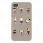 "Coffee Personality" Cartoon Drink Types - FITS iPhone 4 4s Plastic Snap On Case