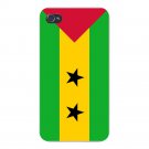 Sao Tome & Principe World Country Flag - FITS iPhone 5 5s Plastic Snap On Case
