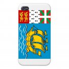 Saint Pierre & Miquelon Country Flag - FITS iPhone 5 5s Plastic Snap On Case