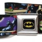 DC Comics Batman Seatbelt Belt - Dark Knight Poses Batman Shield