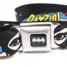 DC Comics Batman Seatbelt Belt - BATGIRL Face Stars Black/White