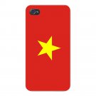 Vietnam World Country National Flag - FITS iPhone 4 4s Plastic Snap On Case