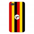 Uganda World Country National Flag - FITS iPhone 4 4s Plastic Snap On Case