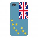 Tuvalu World Country National Flag - FITS iPhone 4 4s Plastic Snap On Case