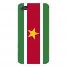 Suriname World Country National Flag - FITS iPhone 4 4s Plastic Snap On Case
