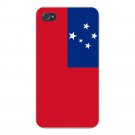 Samoa World Country National Flag - FITS iPhone 4 4s Plastic Snap On Case