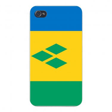 Saint Vincent & the Grenadines Flag - FITS iPhone 4 4s Plastic Snap On Case