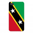 Saint Kitts & Nevis World Country Flag - FITS iPhone 4 4s Plastic Snap On Case
