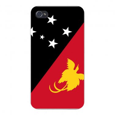 Papua New Guinea World Country Flag - FITS iPhone 4 4s Plastic Snap On Case