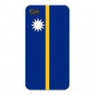 Nauru World Country National Flag - FITS iPhone 4 4s Plastic Snap On Case