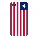 Liberia World Country National Flag - FITS iPhone 4 4s Plastic Snap On Case
