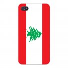 Lebanon World Country National Flag - FITS iPhone 4 4s Plastic Snap On Case