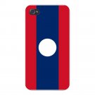Laos World Country National Flag - FITS iPhone 4 4s Plastic Snap On Case
