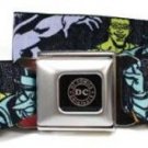 DC Comics The Justice League Seatbelt Belt - Villain Poses Black/Multi Color