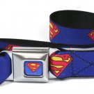 Superman Blue Seatbelt Belt, One size fits most