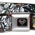 DC Comics Superman Seatbelt Belt - Superman Flying Scene w/ Graffiti