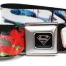DC Comics Superman Seatbelt Belt - Superman Logos Weathered