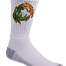 Tiger Dragon Chinese Yin Yang Design Artwork - Crew Socks Pair