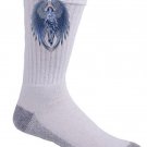 Winged Man Angel Blue Design Artwork - Crew Socks Pair