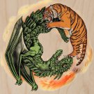 Tiger Dragon Chinese Yin Yang Design - Plywood Wood Print Poster Wall Art