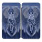 Winged Man Angel Blue Design Artwork - Womens Taiga Hinge Wallet Clutch