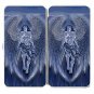 Winged Man Angel Blue Design Artwork - Womens Taiga Hinge Wallet Clutch