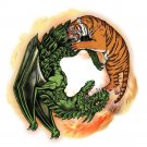 Tiger Dragon Chinese Yin Yang Symbol Design Artwork - Vinyl Sticker