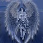 Winged Man Angel Blue Design Artwork - Vinyl Sticker