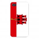 Gibraltar World Country National Flag - FITS iPhone 4 4s Plastic Snap On Case