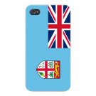 Fiji World Country National Flag - FITS iPhone 4 4s Plastic Snap On Case