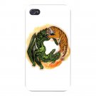 Tiger Dragon Chinese Yin Yang Design - FITS iPhone 4 4s Plastic Snap On Case