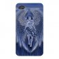 Winged Man Angel Blue Design Artwork - FITS iPhone 4 4s Plastic Snap On Case