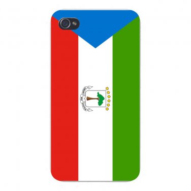 Equatorial Guinea World Country Flag - FITS iPhone 4 4s Plastic Snap On Case