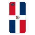 Dominican Republic World Country Flag - FITS iPhone 4 4s Plastic Snap On Case