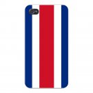 Costa Rica World Country National Flag - FITS iPhone 4 4s Plastic Snap On Case