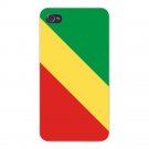 Republic of the Congo World Country Flag - FITS iPhone 4 4s Plastic Snap On Case