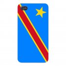 Democratic Republic of the Congo Flag - FITS iPhone 4 4s Plastic Snap On Case