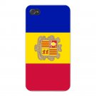 Andorra World Country National Flag - FITS iPhone 4 4s Plastic Snap On Case