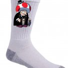 Short Fat Mobster Villain Video Game & Bat Super Hero Parody - Crew Socks Pair