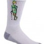 Question Mark Villain Video Game & Bat Super Hero Parody - Crew Socks Pair