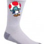 Plumbing Time Mushroom Robot Guy Video Game & TV Show Parody - Crew Socks Pair