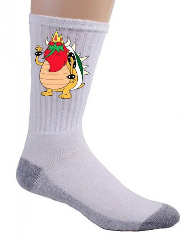 Plumbing Time King Character Video Game & TV Show Parody - Crew Socks Pair