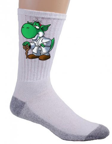 Plumbing Wars Wise Alien Hero Video Game & Space Movie Parody - Crew Socks Pair