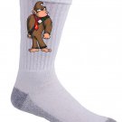 Plumbing Wars Hairy Bear Alien Video Game & Space Movie Parody - Crew Socks Pair