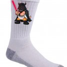 Plumbing Wars Helmet Villain Video Game & Space Movie Parody - Crew Socks Pair
