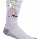 Pegacorn Marshmallows Funny Unicorn Pooping Candy Design Art - Crew Socks Pair