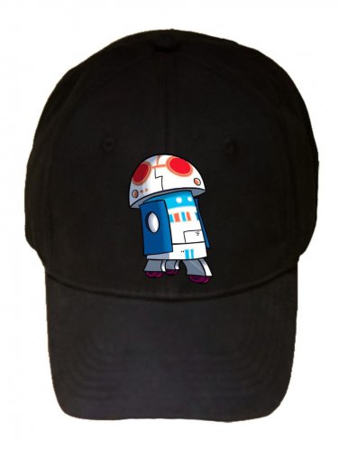 Plumbing Wars Rolling Beep Robot Game & Movie Parody - Black Adjustable Cap Hat